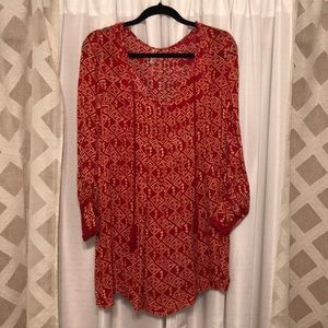 Free People red/tan dress